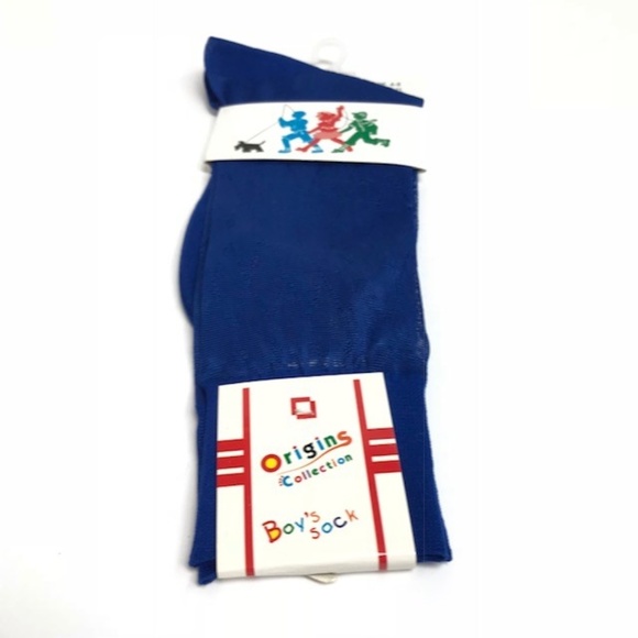 Boys Royal Blue Sheer Dress Socks Sock Size 9 - 11 - Picture 1 of 2